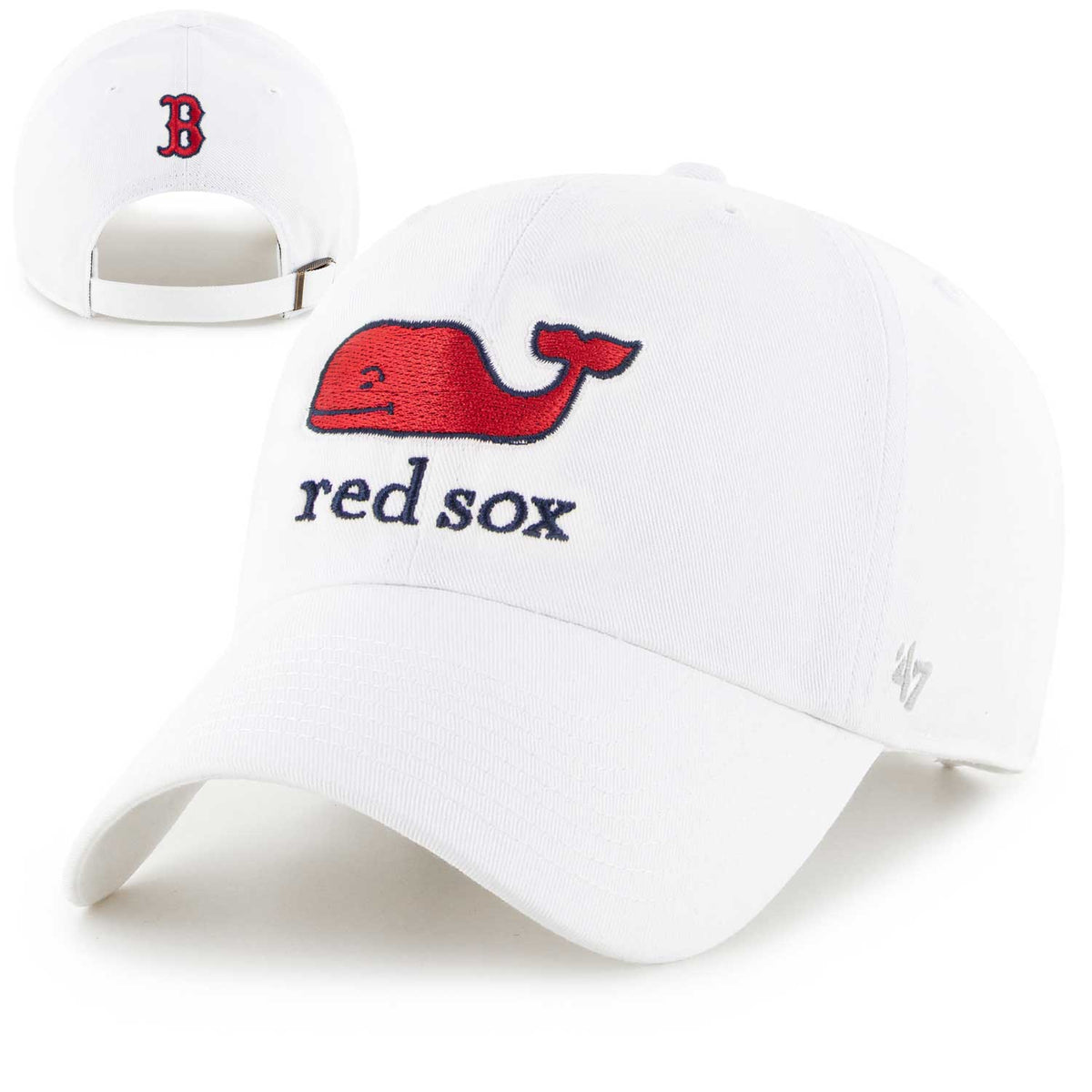 Vineyard Vines Boston Red Sox Vintage Navy Clean Up Full Sail Hat