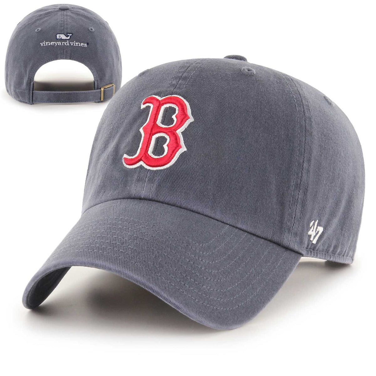 Boston Red Sox 47 Brand Vintage Navy Clean Up Hat with Red B Logo