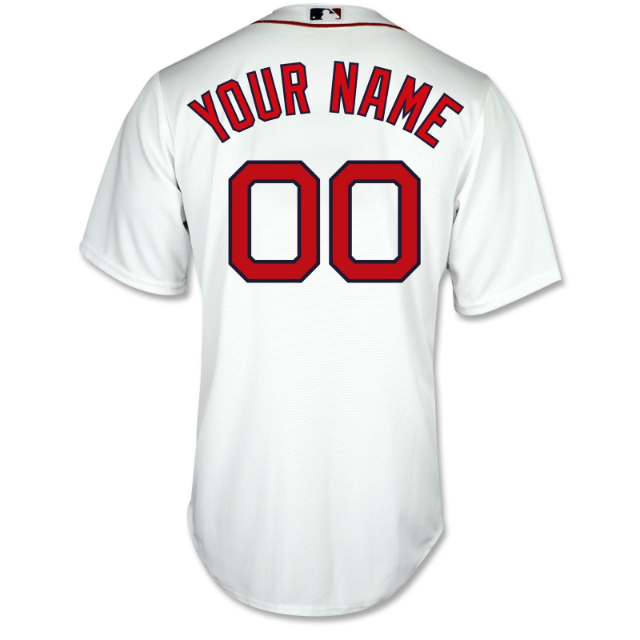 Boston Red Sox Mass Mutual Custom NIKE Home Replica Jersey