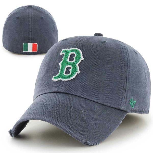 Boston Red Sox Franchise Navy Southie Irish Flag Back Fitted Hat Small