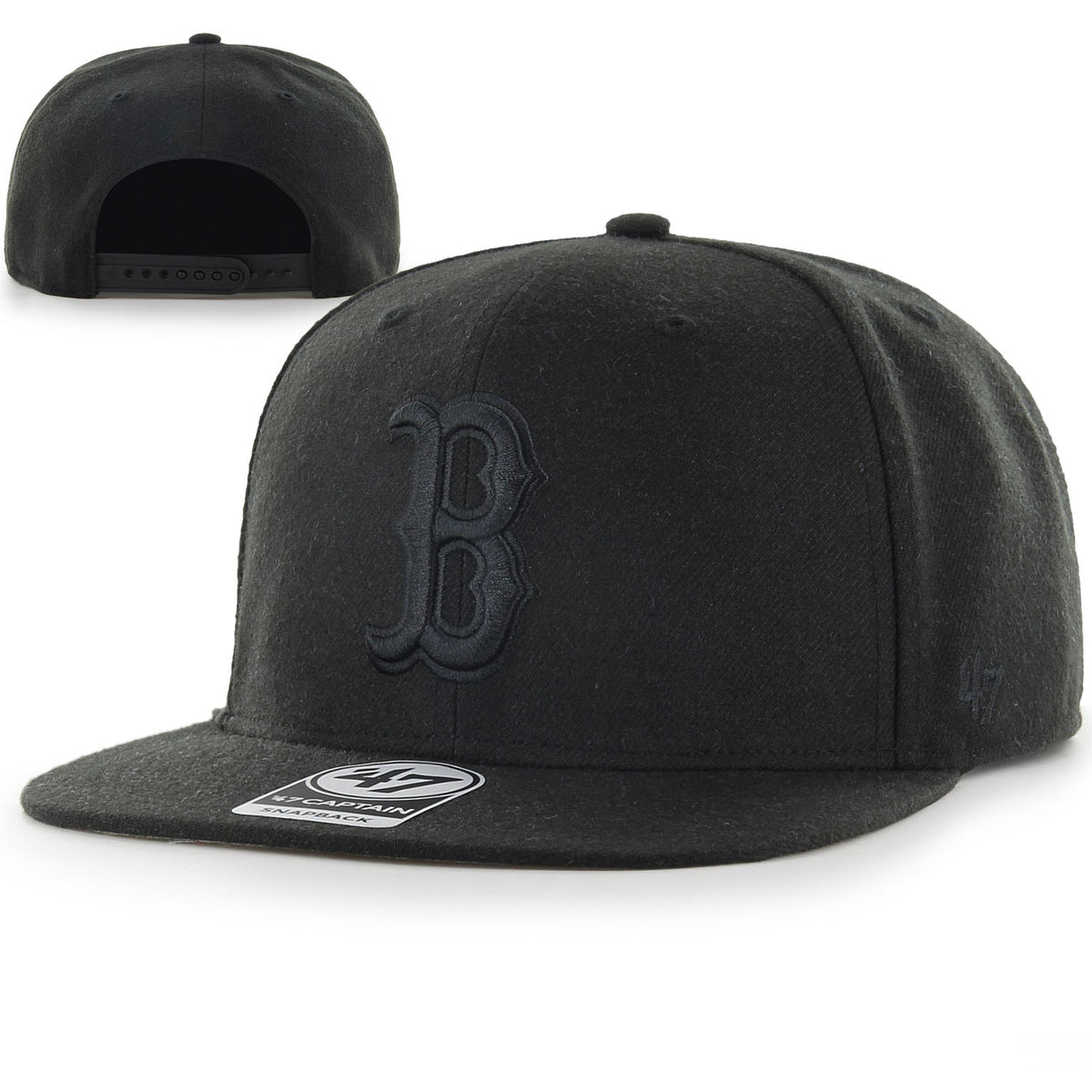 Black on black 2024 red sox hat