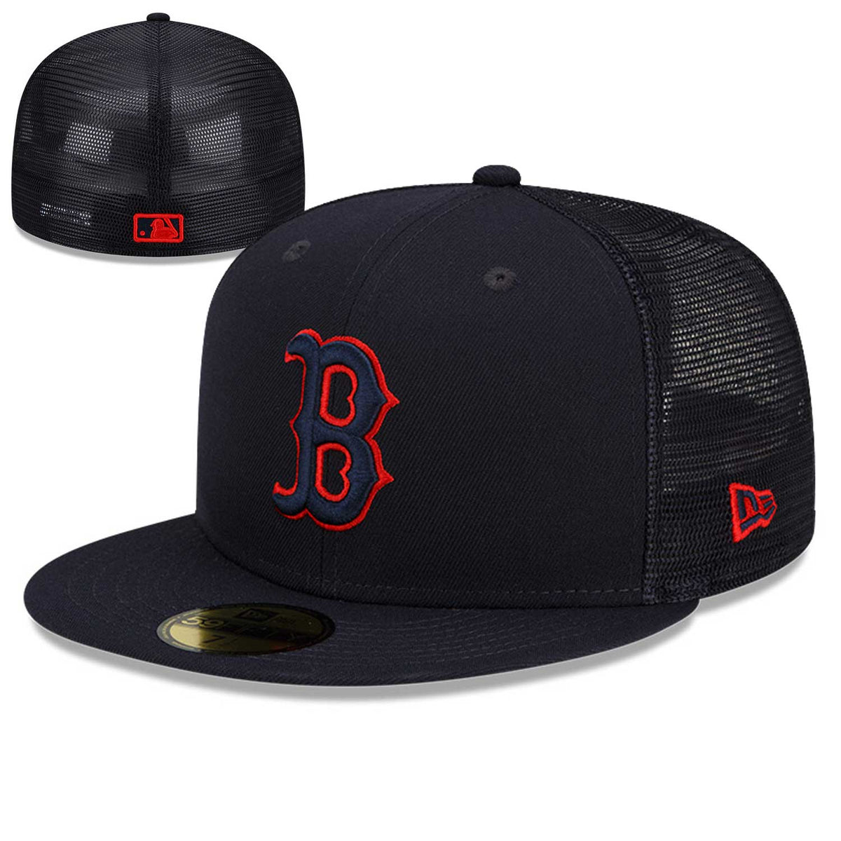 Boston Red Sox Baseball Cap Batting Practice Red New Era Stretch Fit Size  S/M