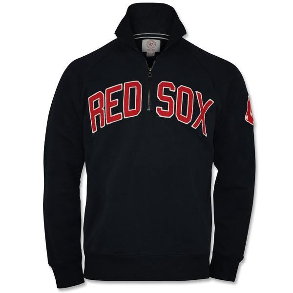 Boston Red Sox Navy Blitz 1 4 Zip Sweatshirt