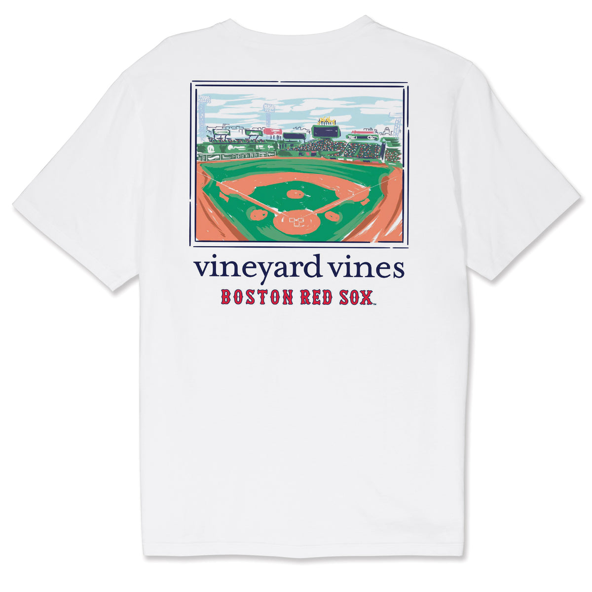 Boston Red Sox Vineyard Vines Three Stripe T-Shirt - White