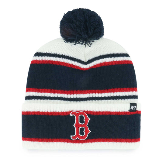 Boston Red Sox Kids Navy Stripling Pom Knit Hat