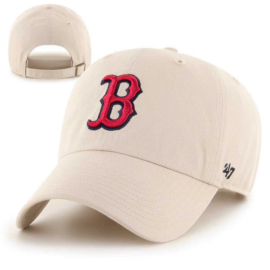 Boston Red Sox Natural Clean Up Adjustable Hat