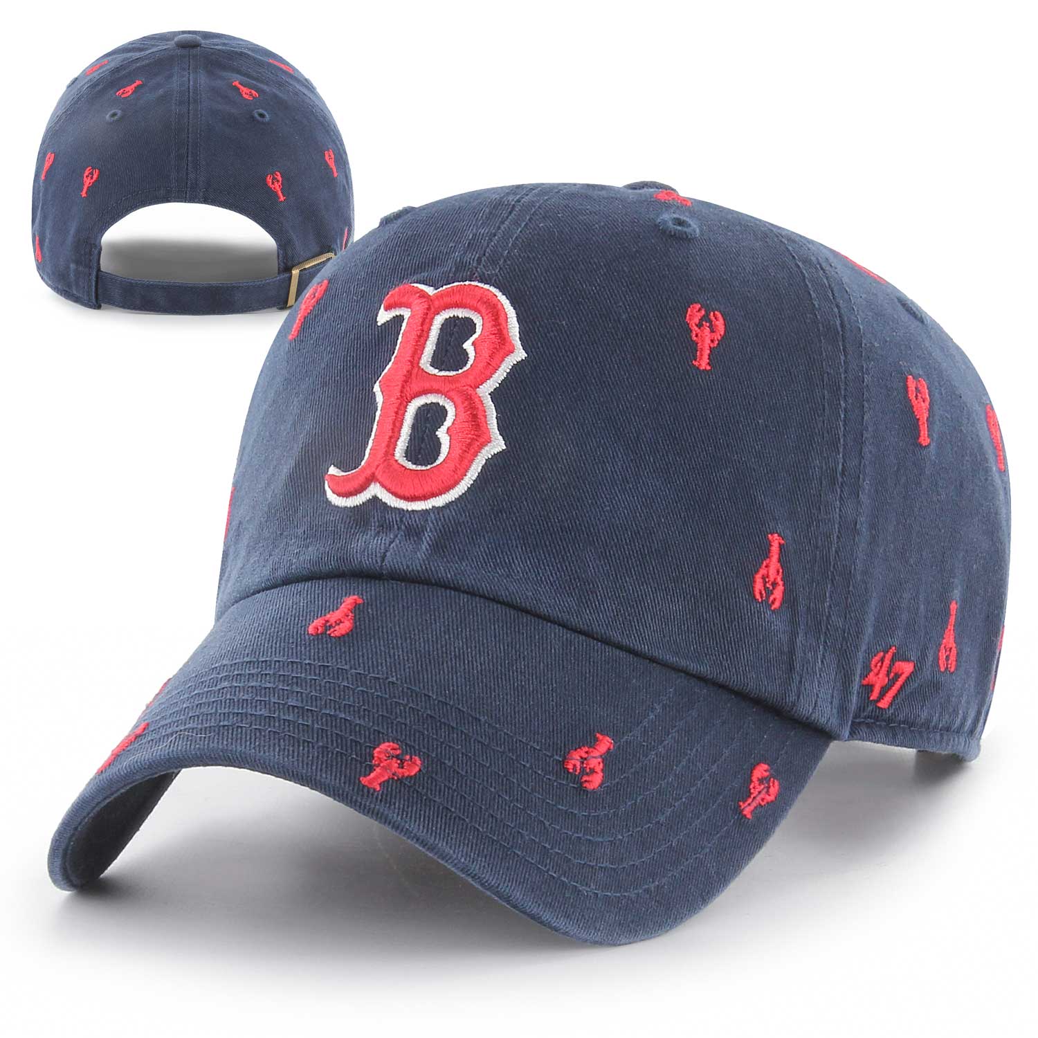 Boston Red Sox Womens Clean Up Lobsta Roll NAVY Adjustable Cap 19JerseyStreet