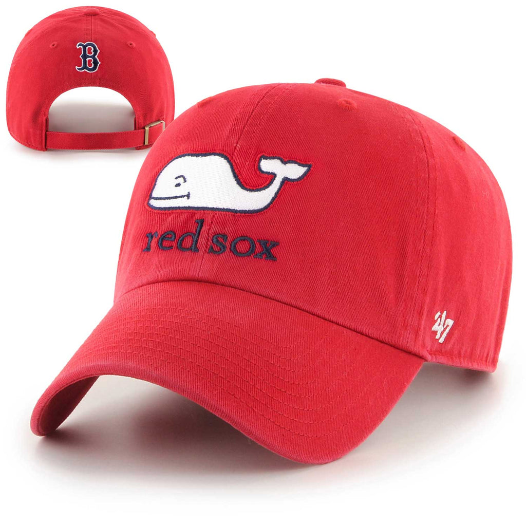 Vineyard Vines Boston Red Sox Vintage White Clean Up Whale Front