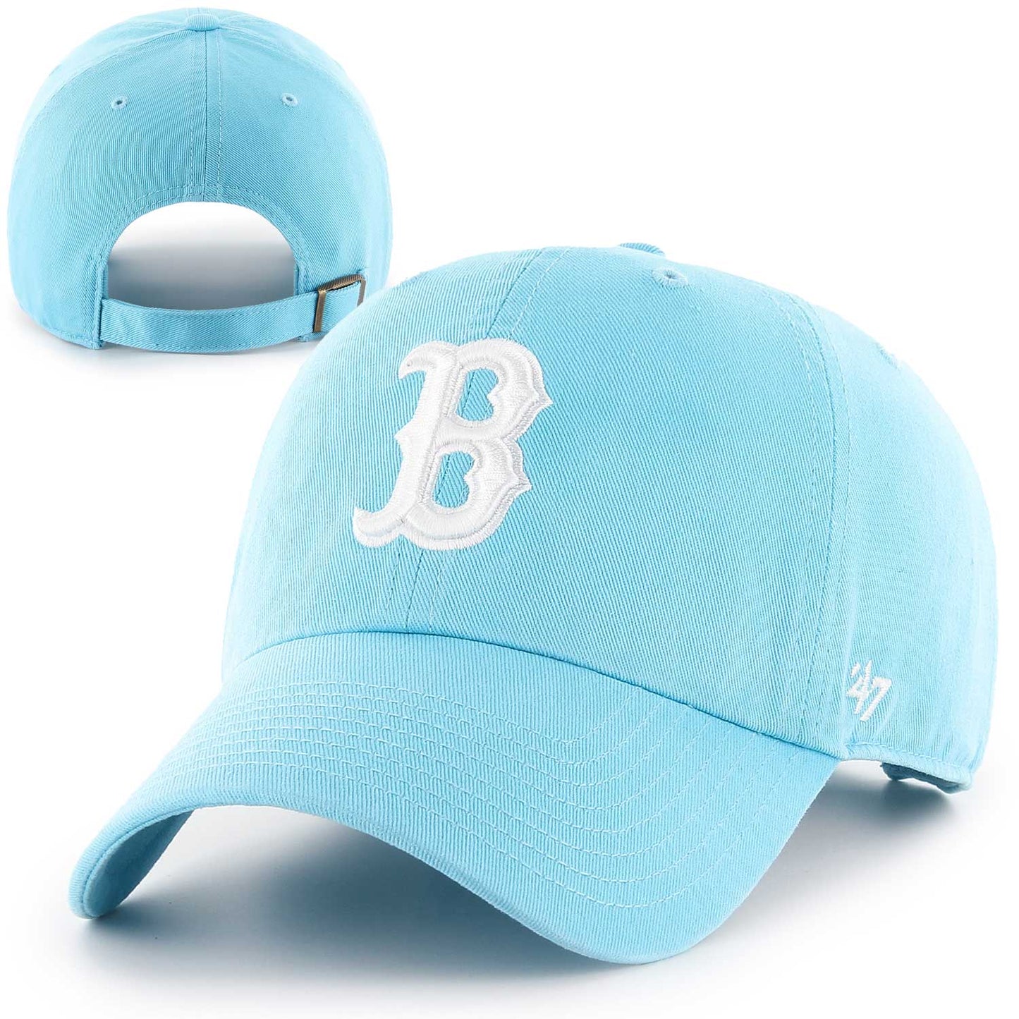 Boston Red Sox Caribbean Blue Clean Up Adjustable Hat