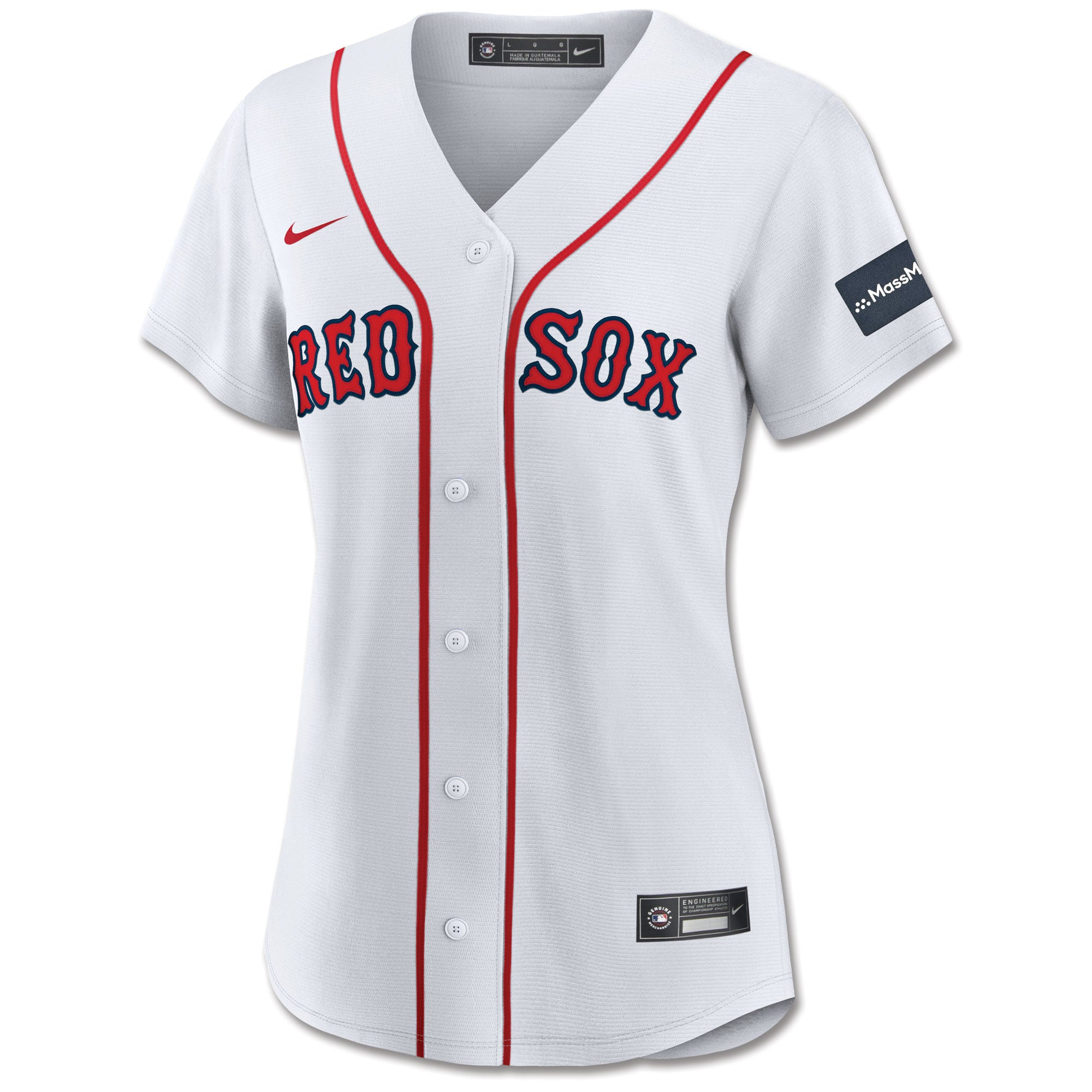 Mass Mutual Ladies Boston Red Sox Nike White HOME Cool Base Jersey 19JerseyStreet