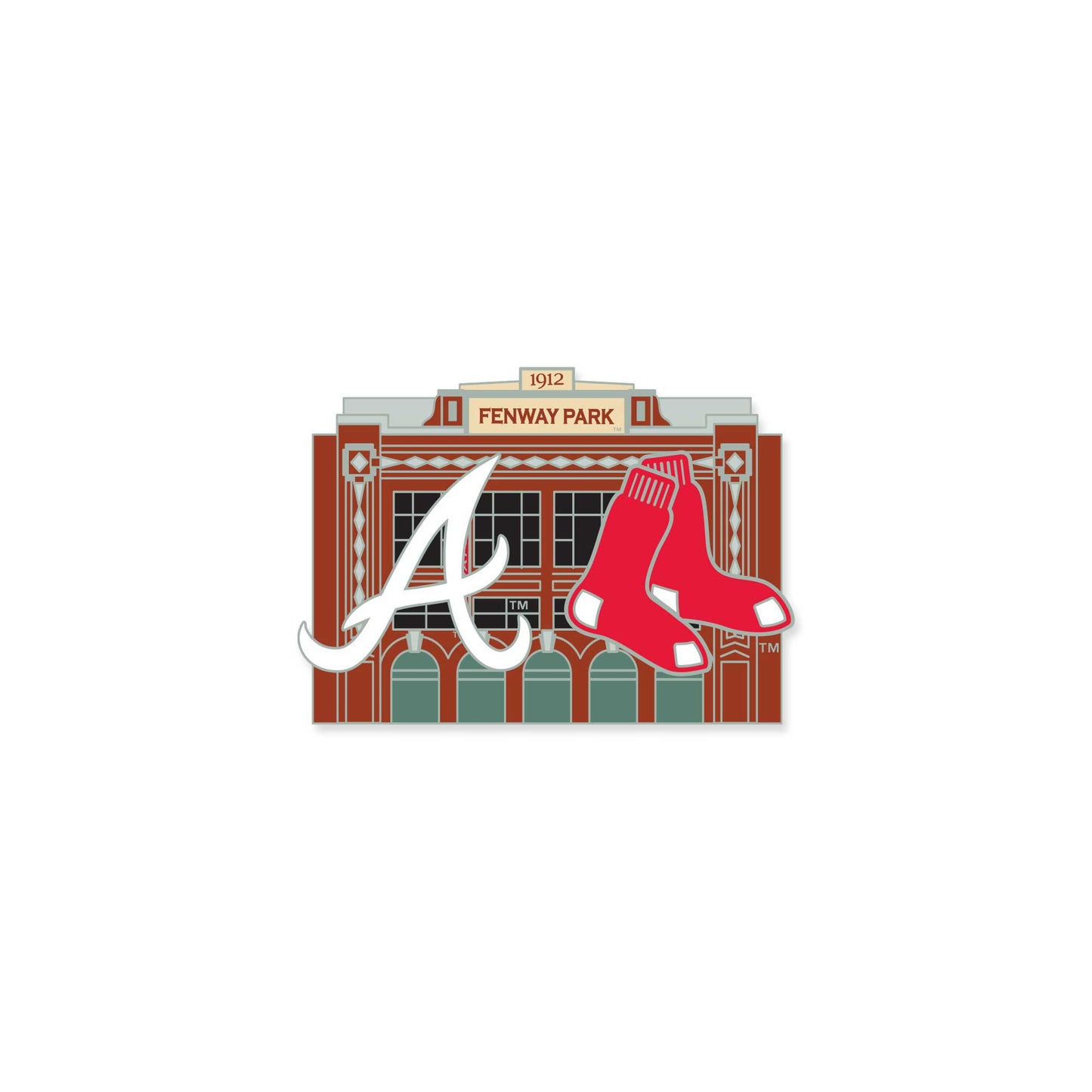 Boston Red Sox vs Atlanta Braves Dueling Pin