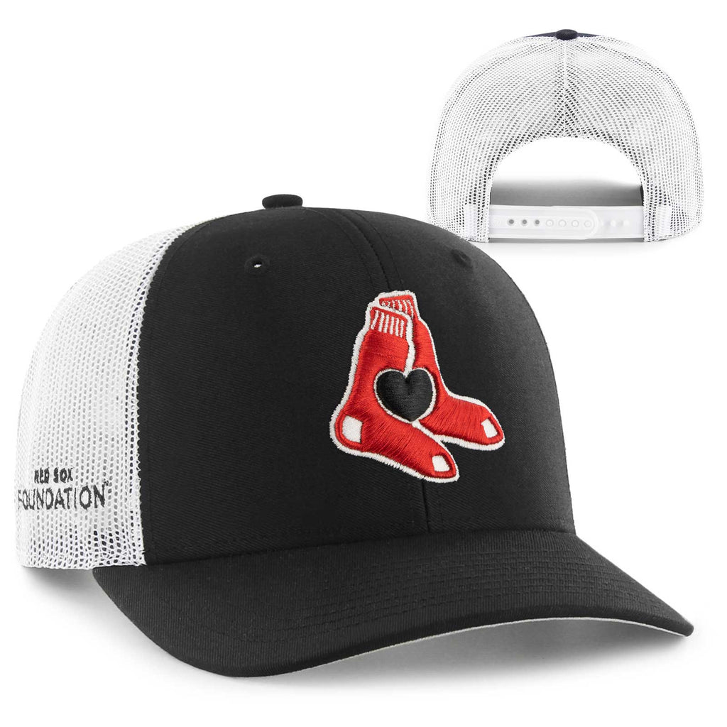 Red Sox Foundation BLACK Trucker Adjustable Hat – 19JerseyStreet