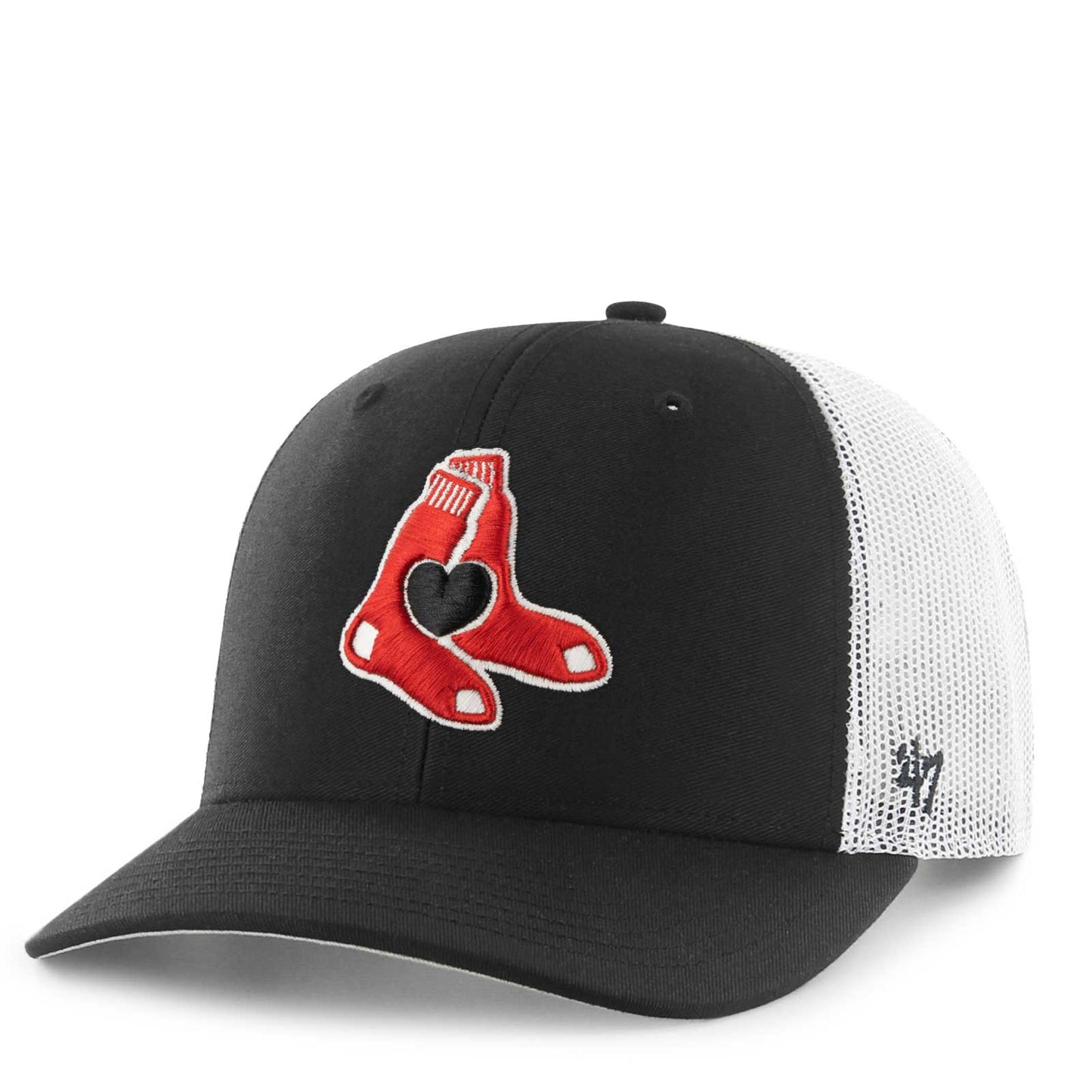 Red Sox Foundation BLACK Trucker Adjustable Hat