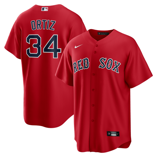 Boston Red Sox NIKE Red Home Alternate Ortiz #34 Replica Jersey