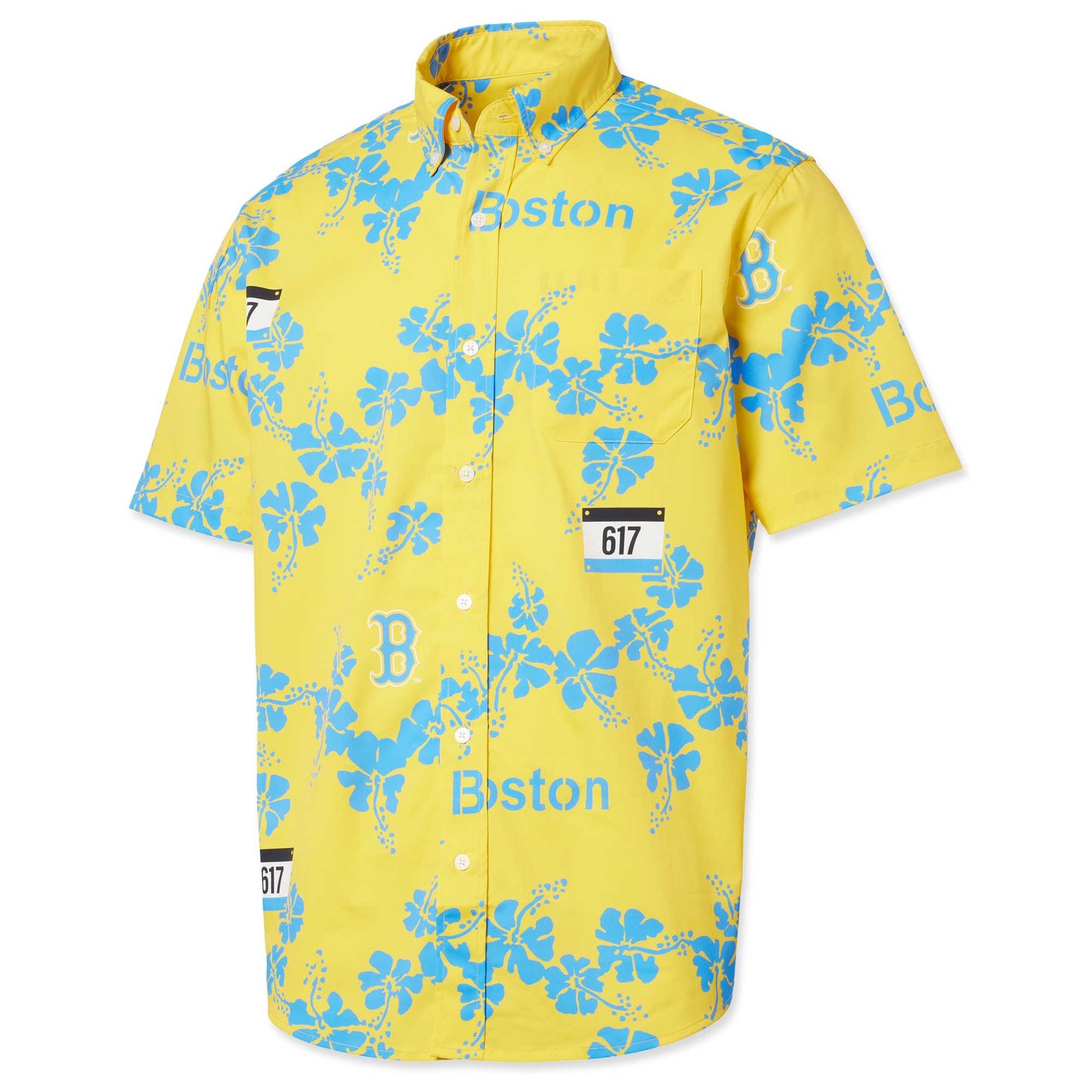 Boston Red Sox Reyn Spooner City Connect Yellow Hawaiian Shirt