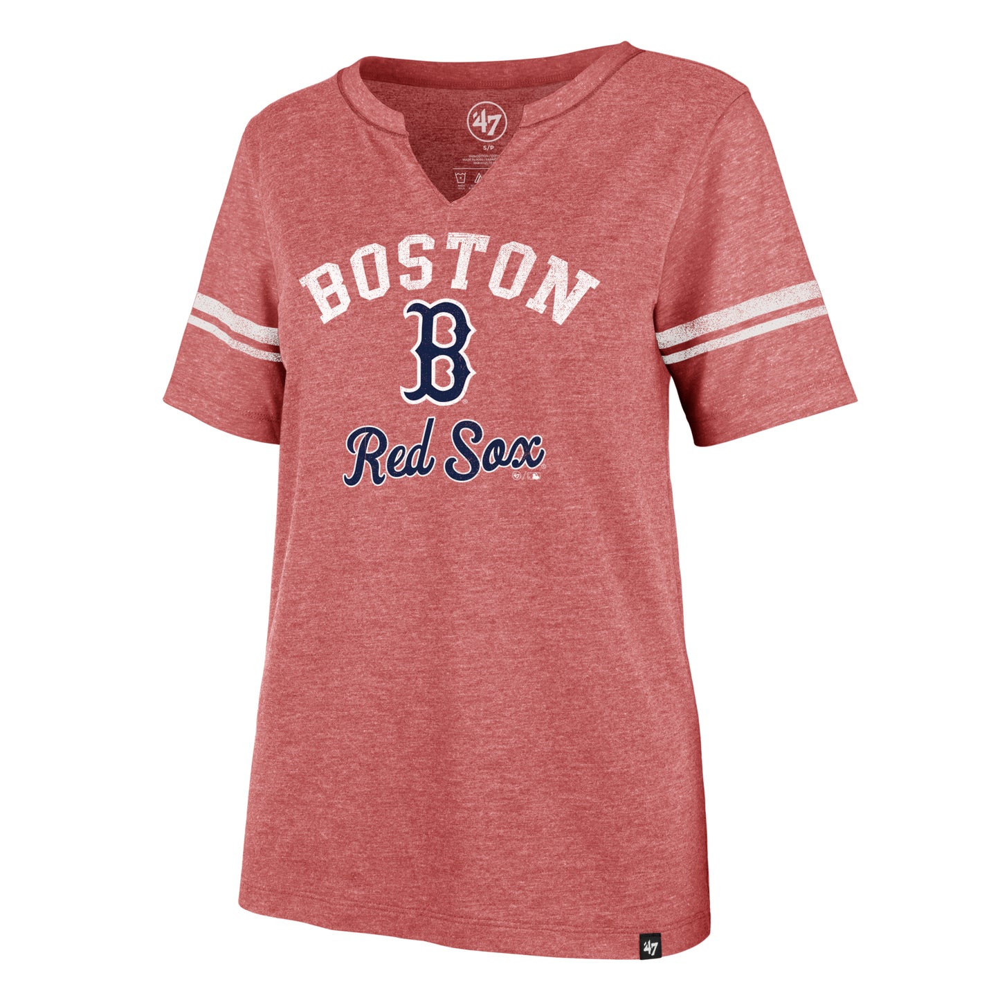 Boston Red Sox Ladies Red Match Notch Tee