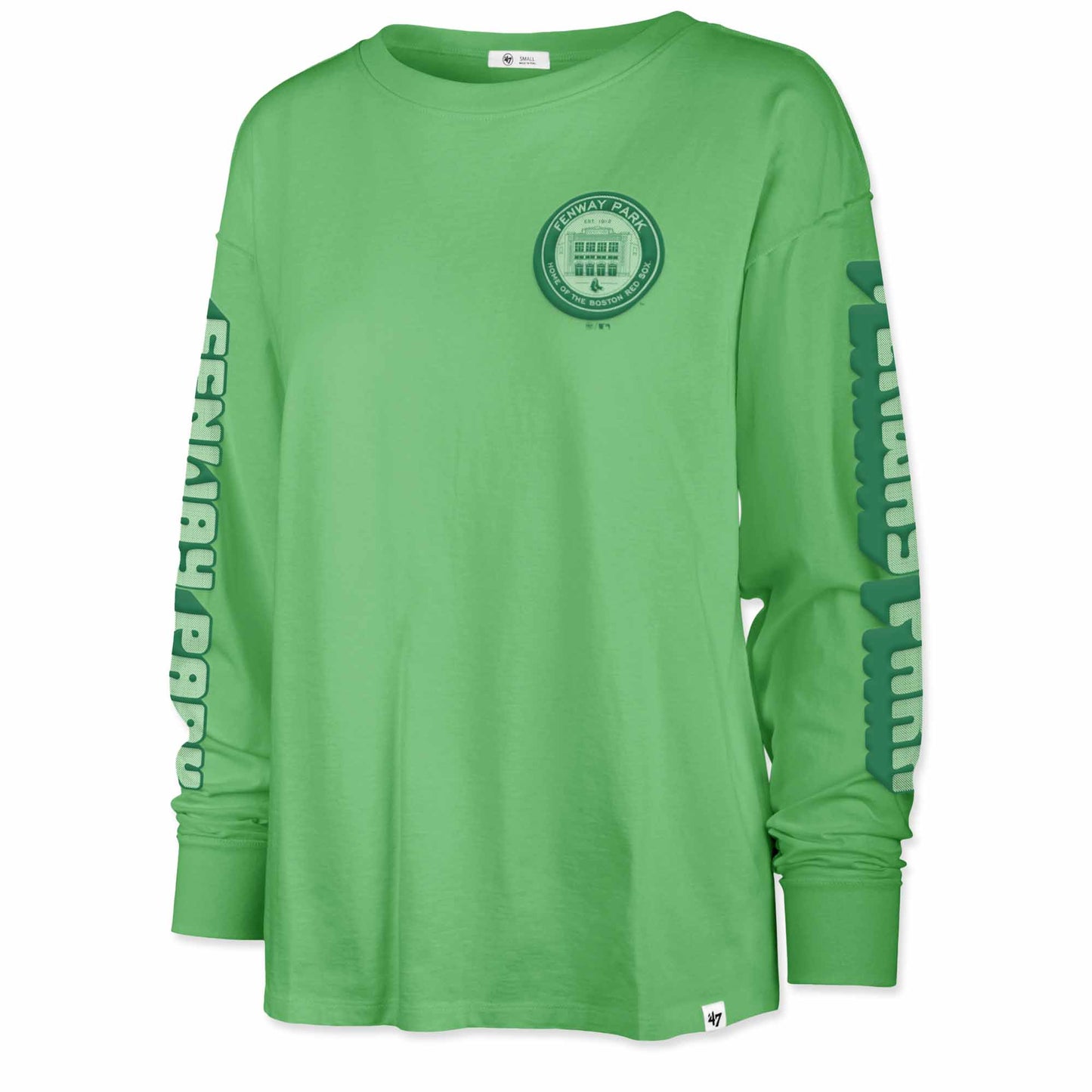 Boston Red Sox Ladies Fenway Park Green Apple Long Sleeve