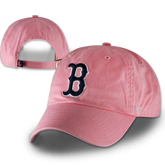 Boston Red Sox Kids Rose Pink Clean Up Adjustable Hat