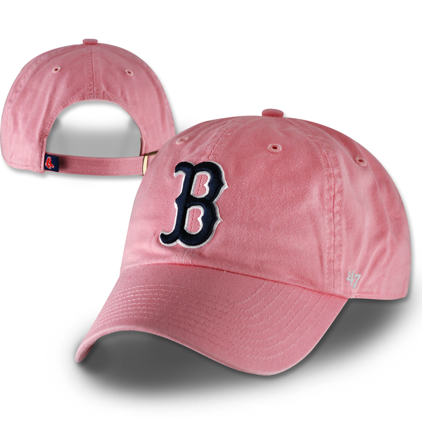 Boston Red Sox Kids Rose Pink Clean Up Adjustable Hat